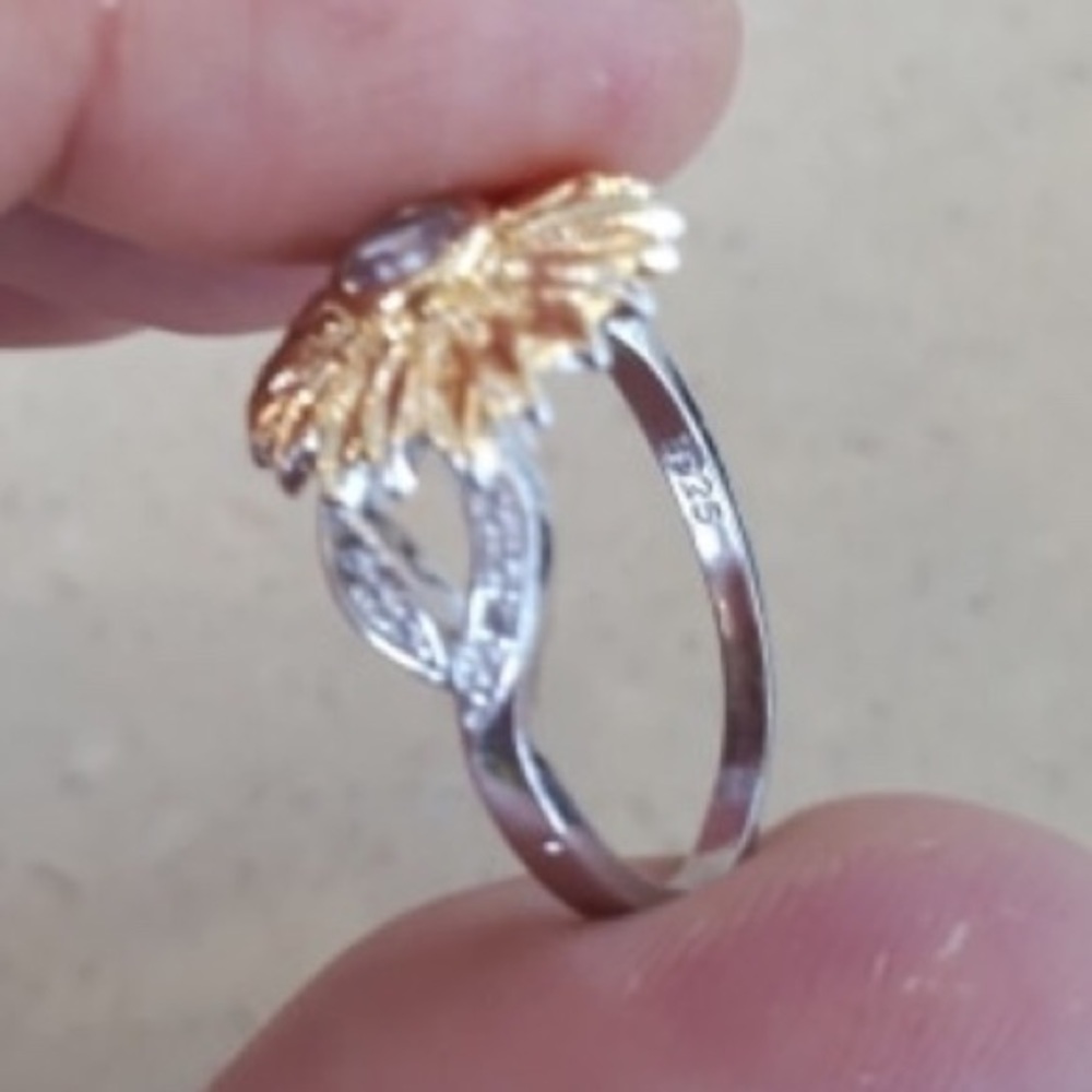 Sterling Silver Sunflower Ring - Picture 5 of 7
